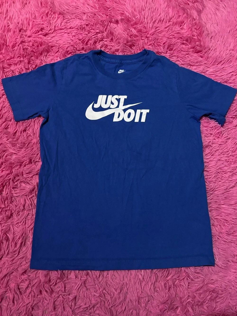 Nike Blue Tee with White Logo